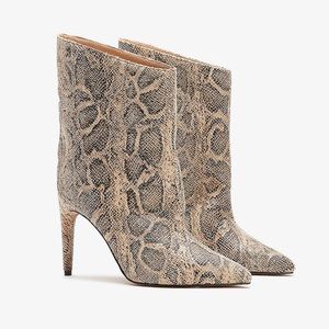 COPY - Express Snakeskin Textured Asymmetrical Booties Size 7 NWT